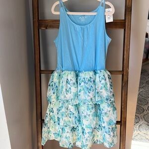 Children’s place dress NWT Size 7/8 light blue butterfly dress